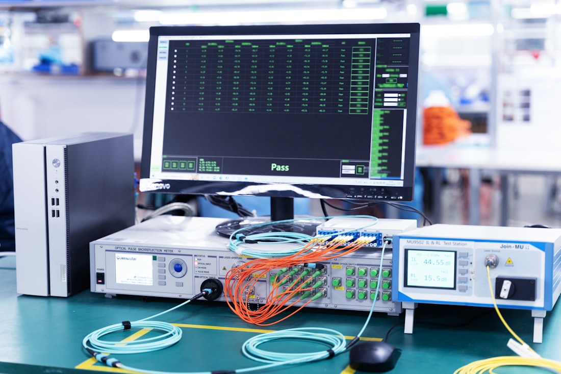 Networking lab equipment and cabling