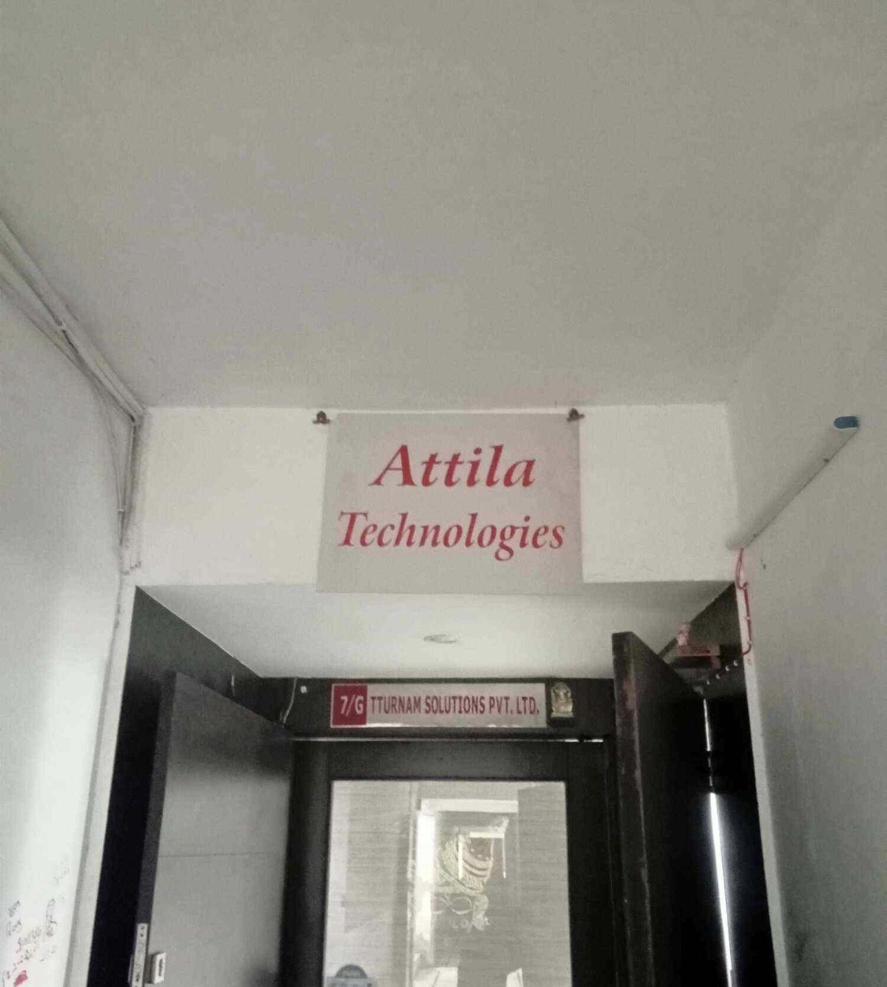 The Attila Technologies signboard at H/7, Vardan Complex, Navrangpura, Ahmedabad